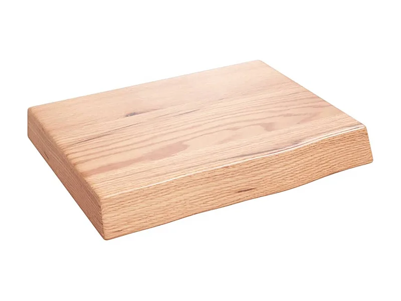 Étagère murale marron clair bois chêne massif traité OFR23849 BonneVie Meuble