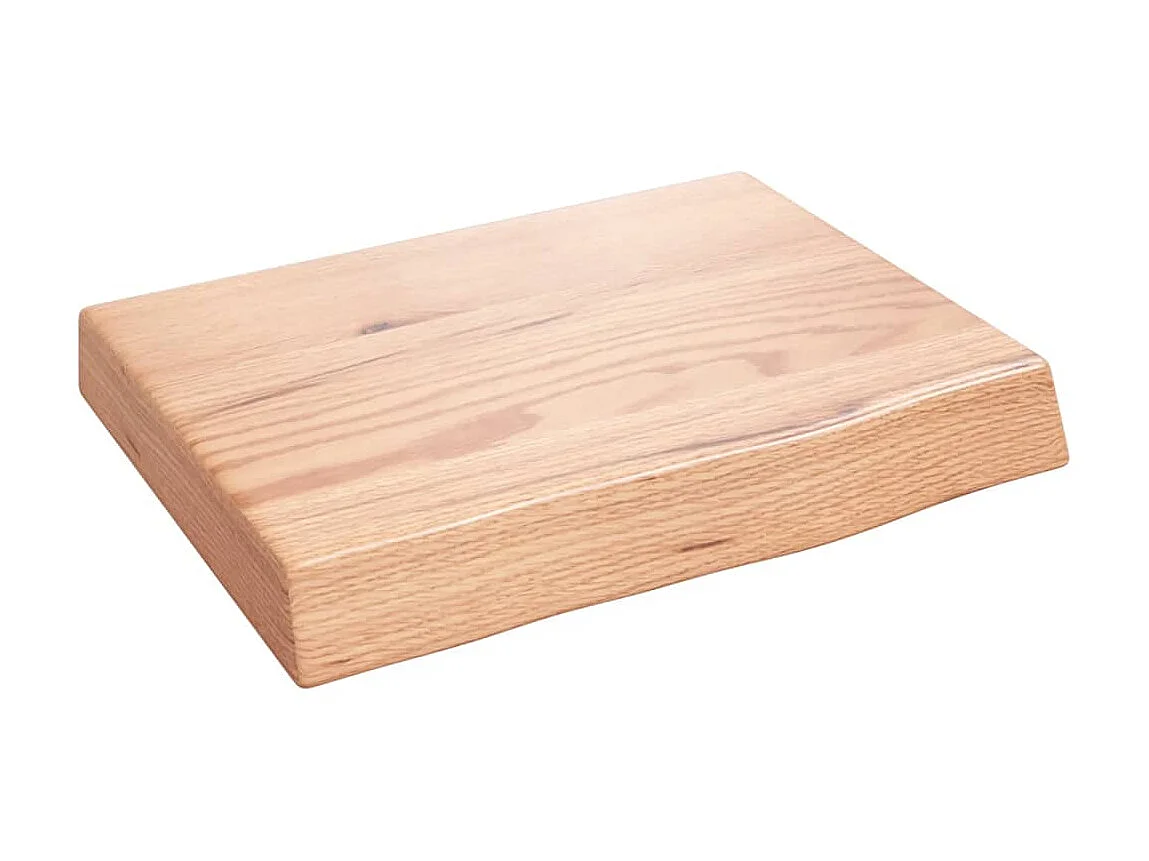 Étagère murale marron clair bois chêne massif traité OFR23849 BonneVie Meuble