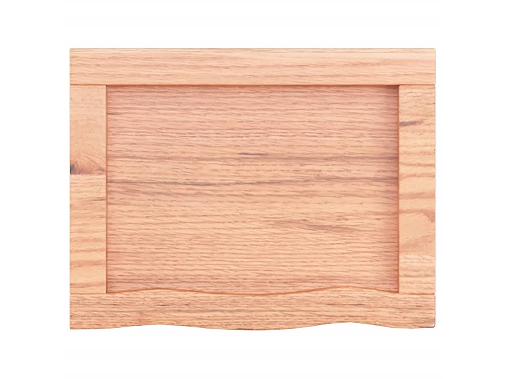 Étagère murale marron clair bois chêne massif traité OFR23849 BonneVie Meuble