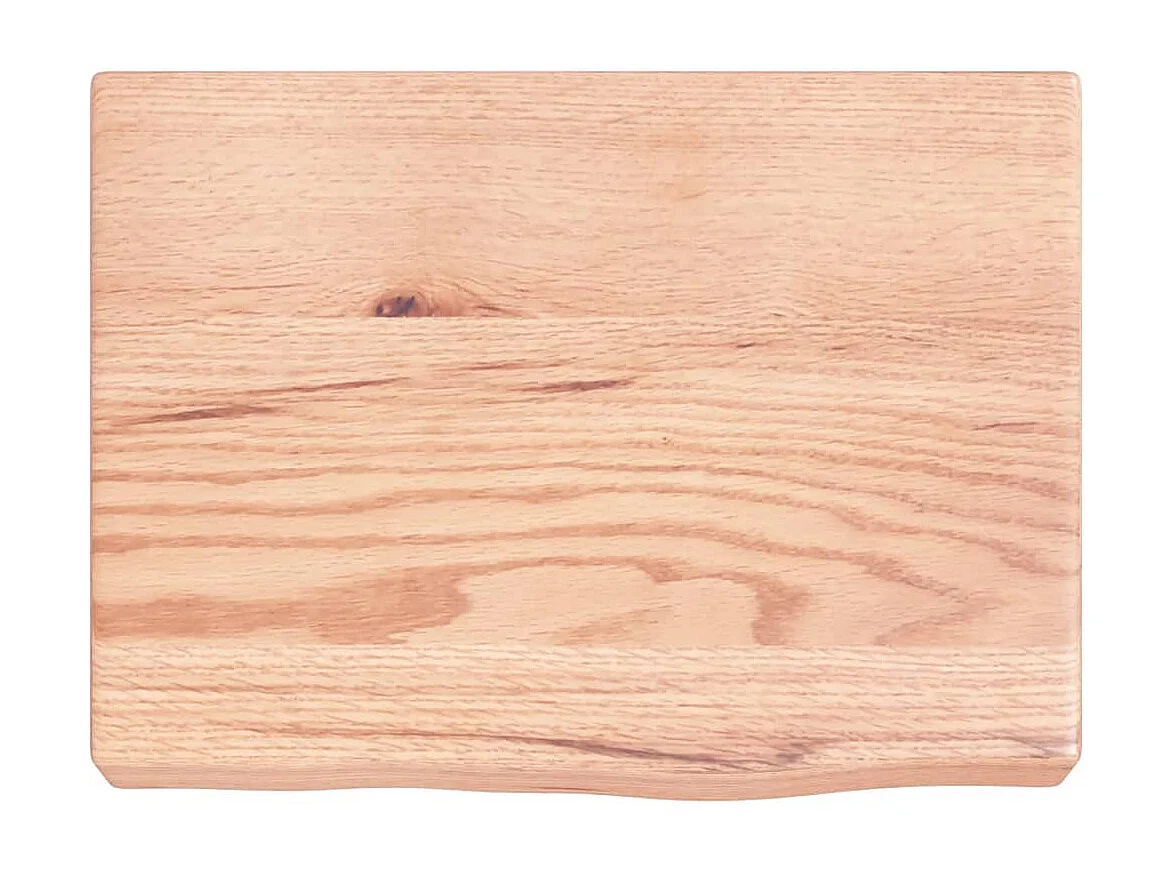 Étagère murale marron clair bois chêne massif traité OFR23849 BonneVie Meuble