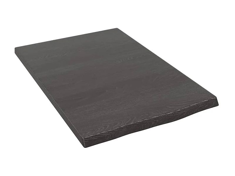 Étagère murale marron foncé 40x60x2 cm bois chêne massif traité OFR52162 BonneVie Meuble