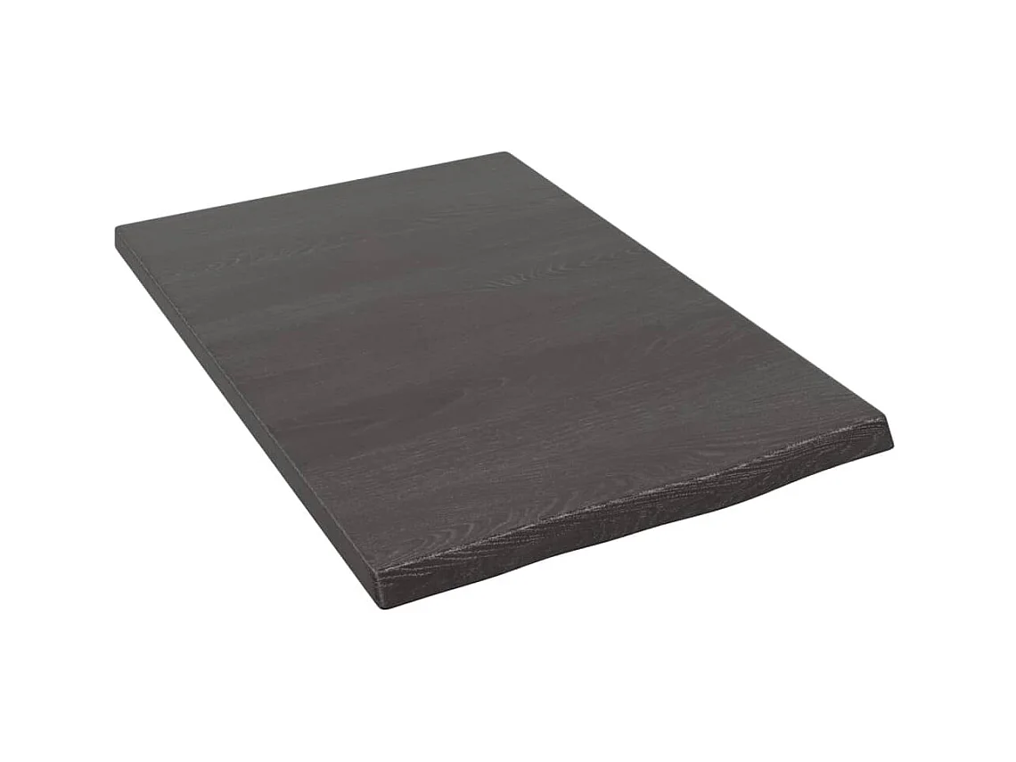 Étagère murale marron foncé 40x60x2 cm bois chêne massif traité OFR52162 BonneVie Meuble