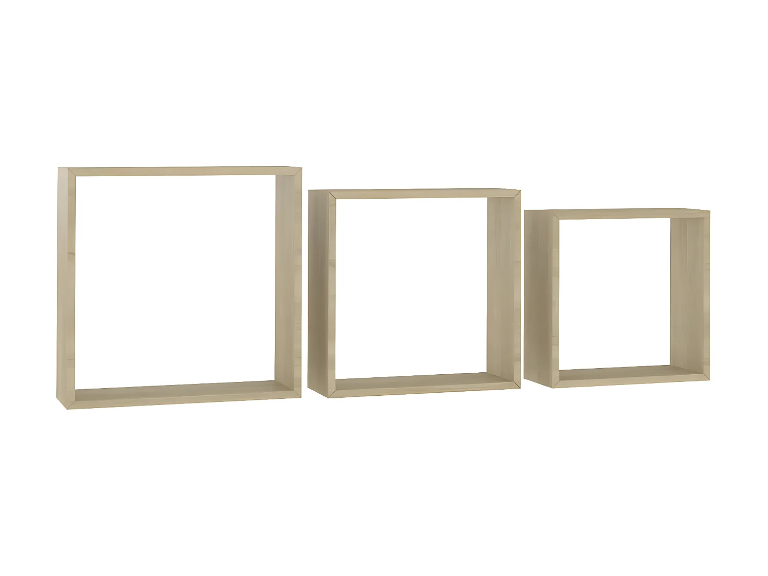 Étagères murales sous forme de cube 3 pcs Chêne sonoma OFR44442 BonneVie Meuble