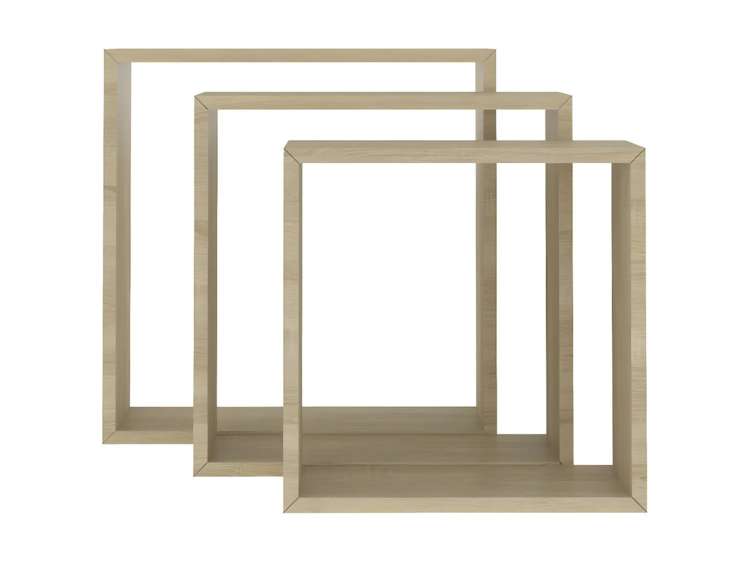 Étagères murales sous forme de cube 3 pcs Chêne sonoma OFR44442 BonneVie Meuble