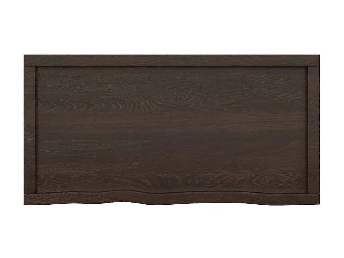 Étagère murale marron foncé bois chêne massif traité OFR71428 BonneVie Meuble