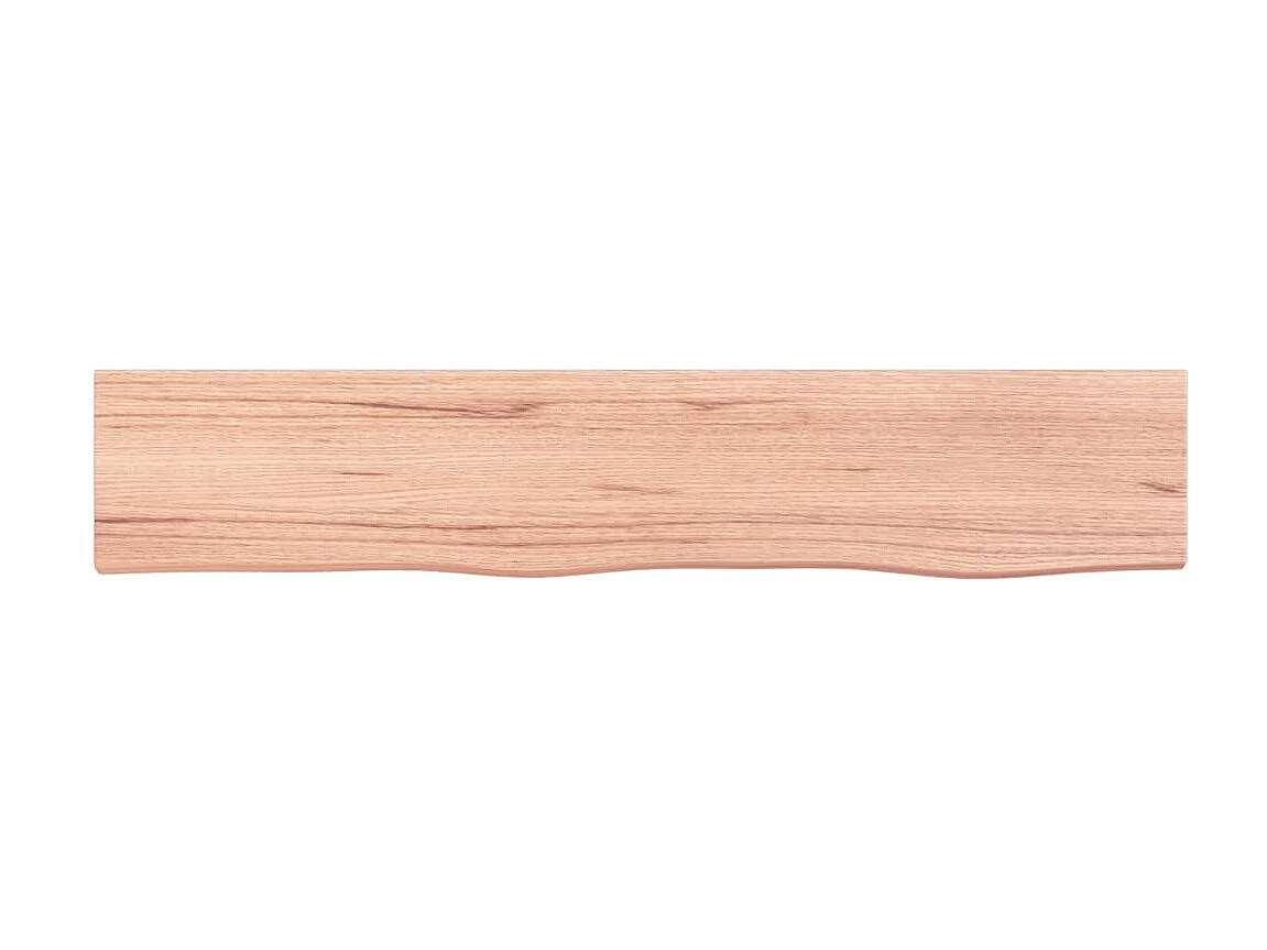 Étagère murale marron clair 100x20x2cm bois chêne massif traité OFR64156 BonneVie Meuble
