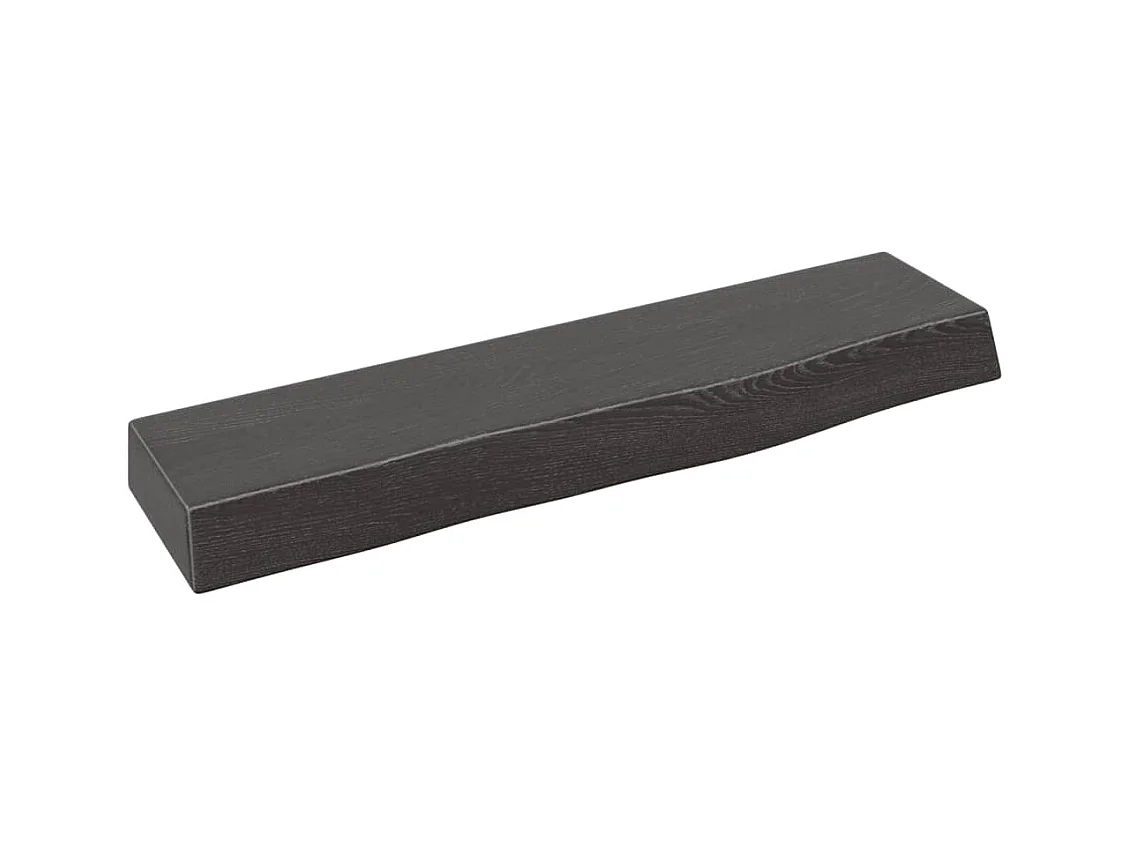 Étagère murale marron foncé 40x10x4 cm bois chêne massif traité OFR49229 BonneVie Meuble