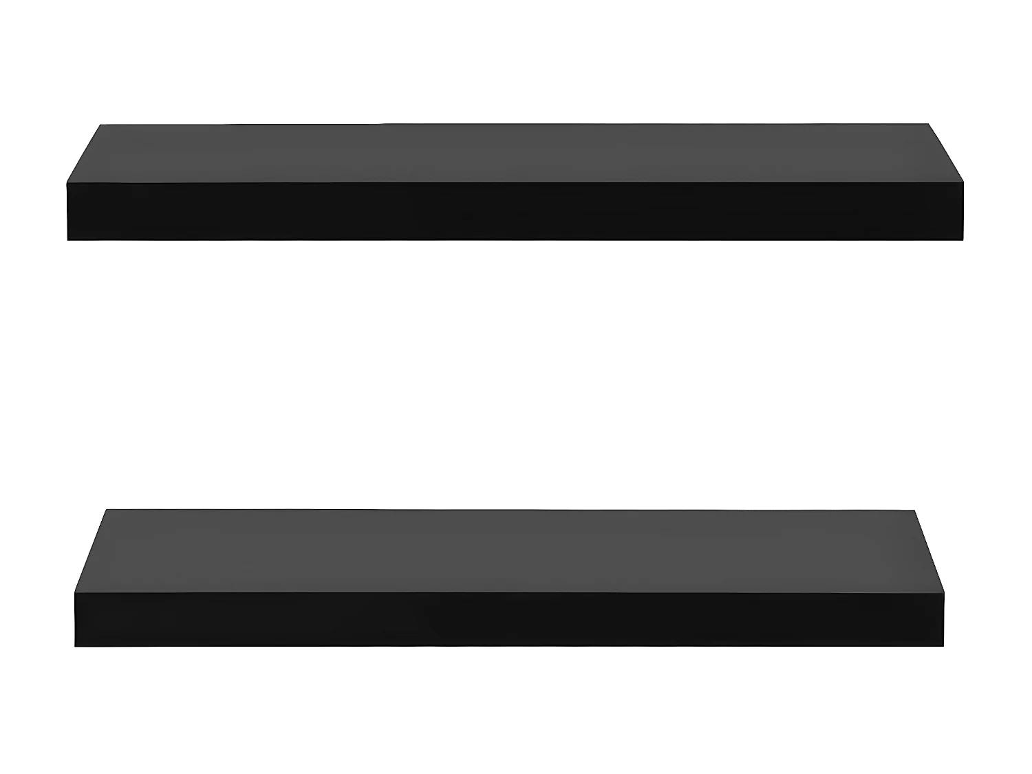 Estantes de pared de pared 2 unidades negro 60x20x3,8 cm ES21114