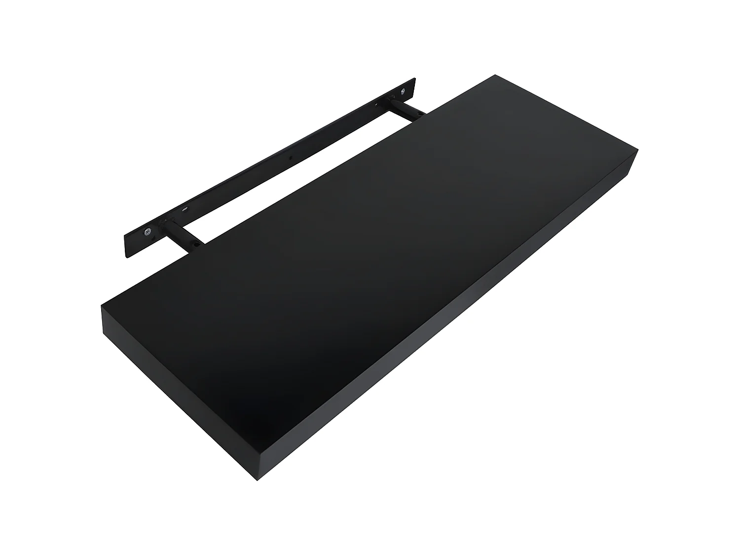 Estantes de pared de pared 2 unidades negro 60x20x3,8 cm ES21114