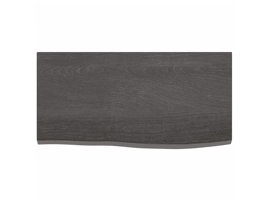 Étagère murale marron foncé 60x30x2 cm bois chêne massif traité OFR61250 BonneVie Meuble