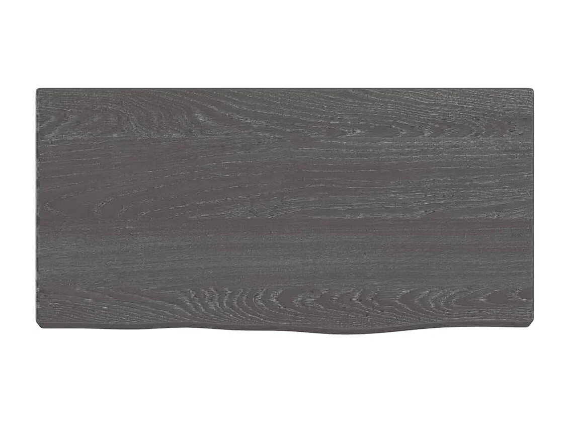 Étagère murale marron foncé 40x20x2 cm bois chêne massif traité OFR68833 BonneVie Meuble