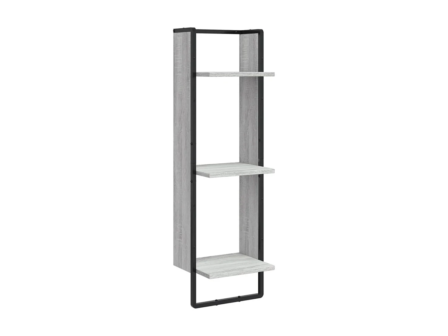 Étagère murale 3 niveaux sonoma gris 30x25x100 cm OFR37080 BonneVie Meuble