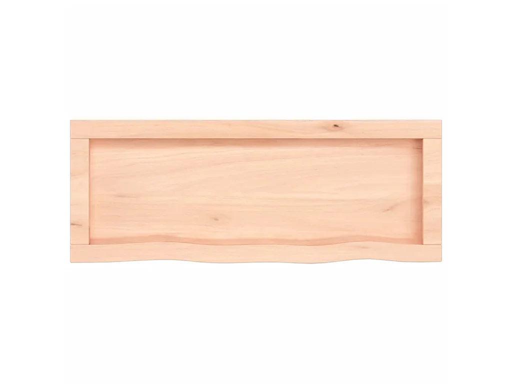 Estante de pared madera maciza roble sin tratar 80x30x(2-4) cm ES97159
