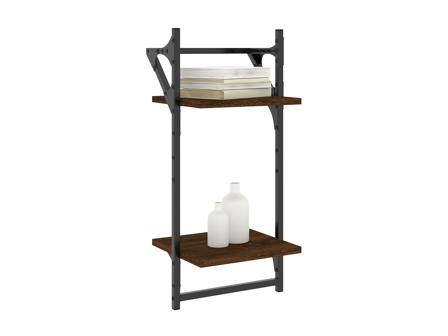 Estante 2 prat. c/ barras 2 pcs 30x25x65 cm carvalho castanho PT393004