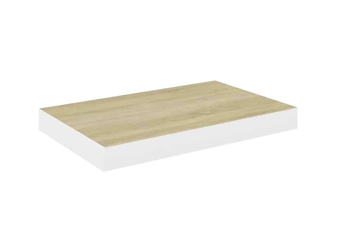 Prateleiras de parede 2 pcs 40x23x3,8 cm MDF carvalho e branco PT700723