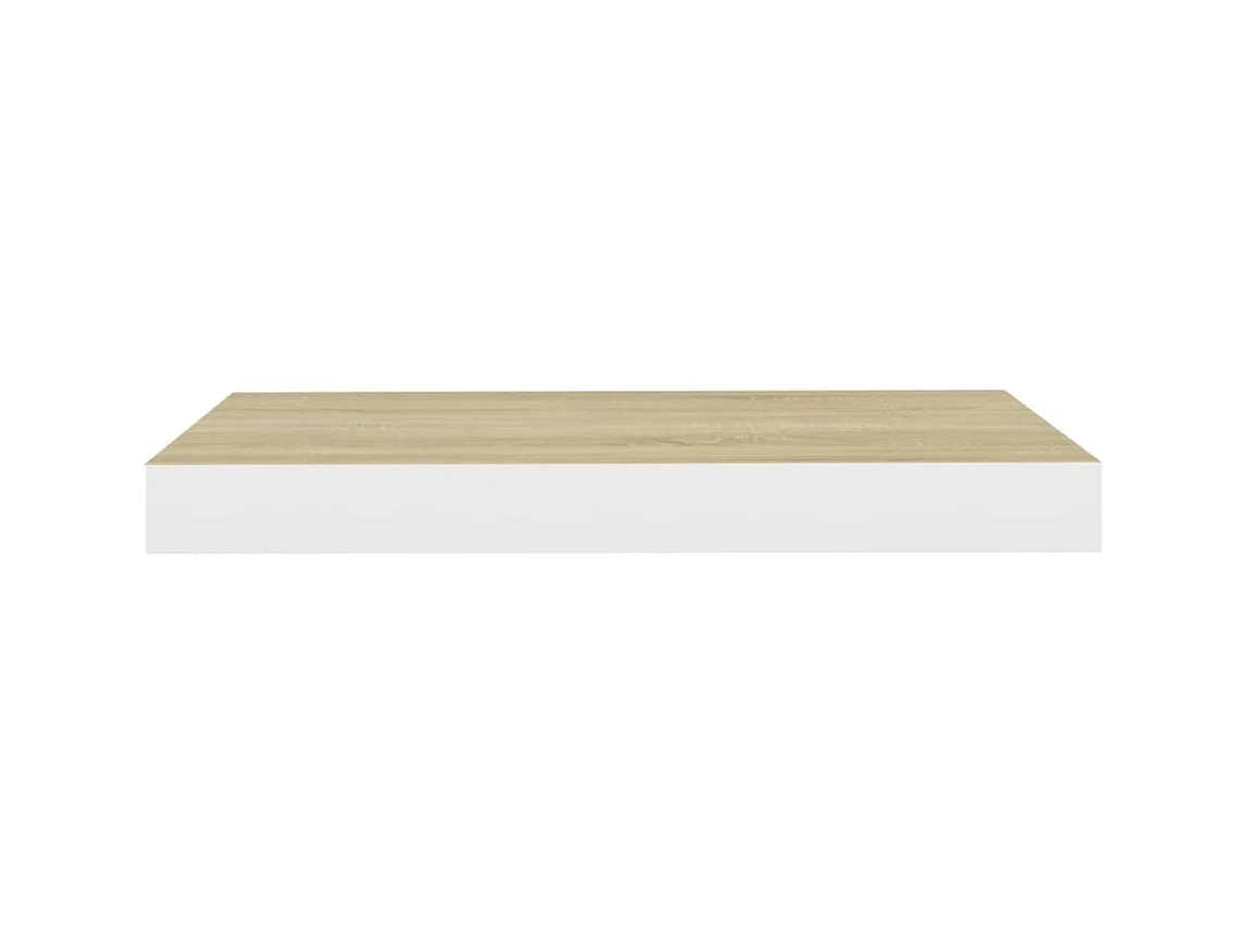 Prateleiras de parede 2 pcs 40x23x3,8 cm MDF carvalho e branco PT700723