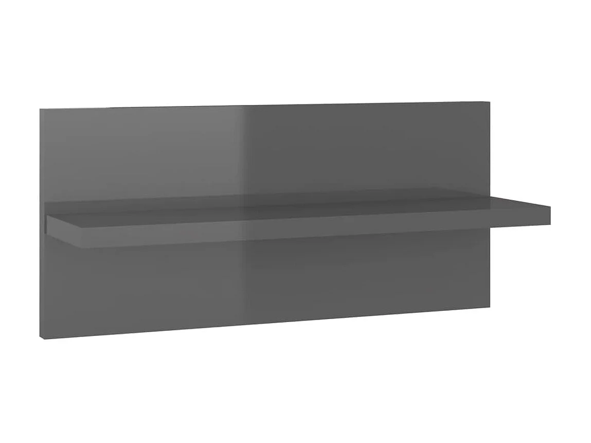 Estantes de pared 4 unidades gris brillo 40x11,5x18 cm ES47289