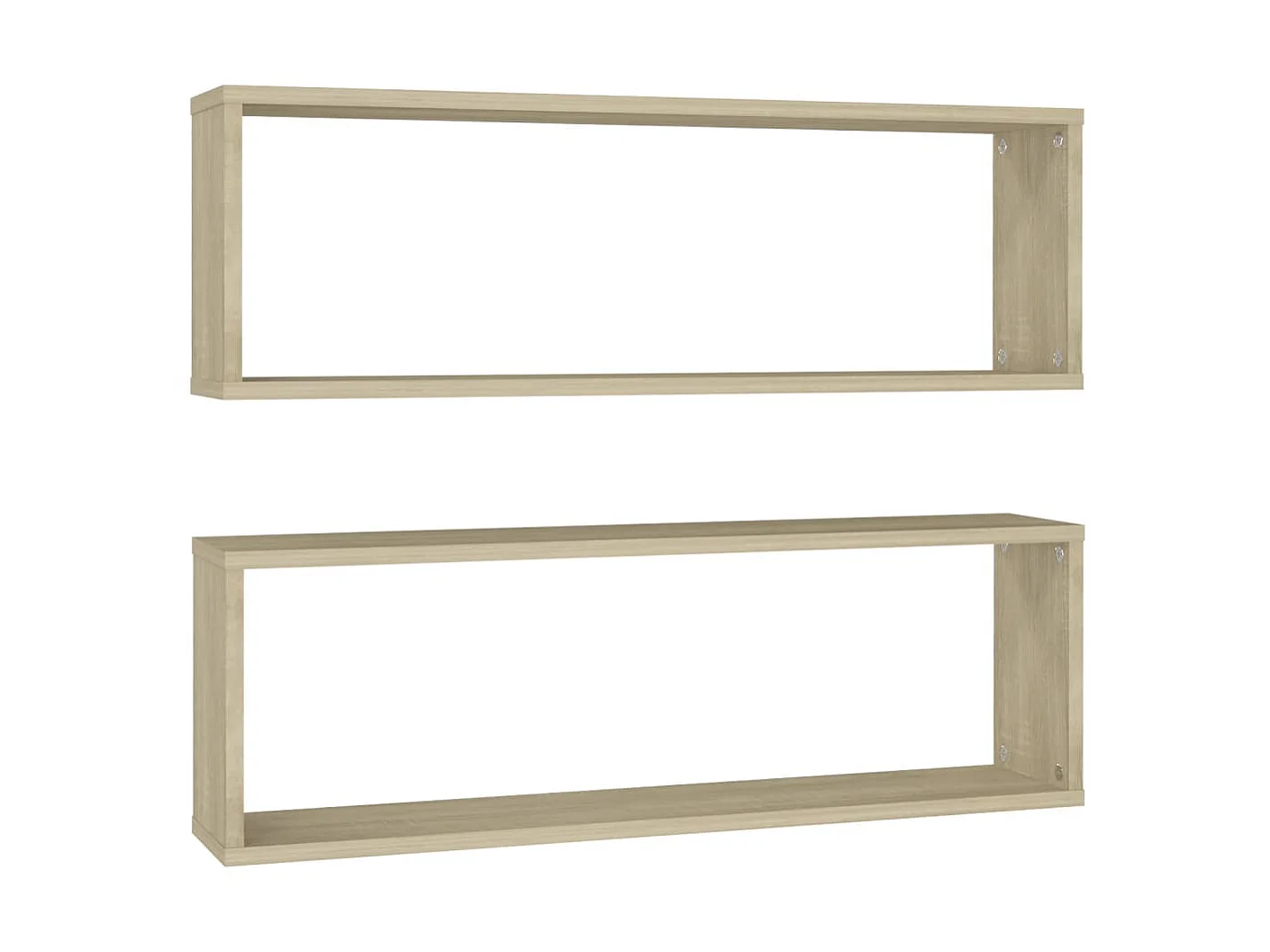 Étagères cube murales 2 pcs Chêne sonoma 80x15x26,5cm Aggloméré OFR63904 BonneVie Meuble