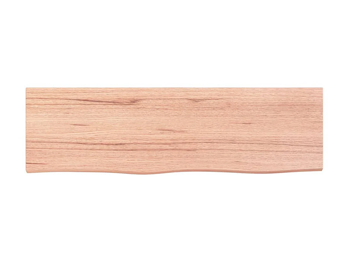 Étagère murale marron clair bois chêne massif traité OFR34126 BonneVie Meuble