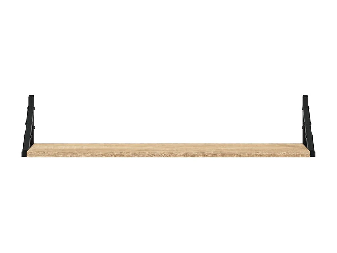 Étagères murales 2pcs chêne sonoma 80x15x15,5cm bois ingénierie OFR69567 BonneVie Meuble
