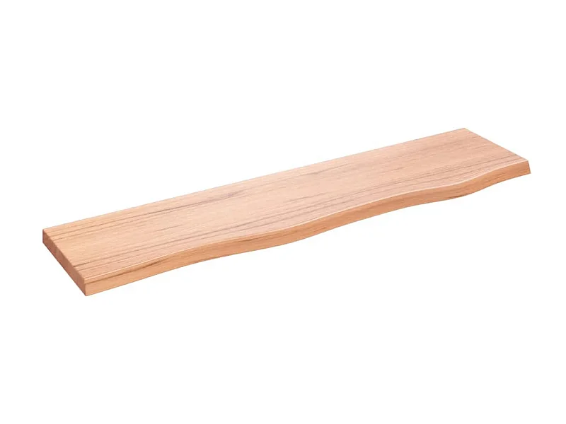 Étagère murale marron clair 80x20x2 cm bois chêne massif traité OFR87977 BonneVie Meuble