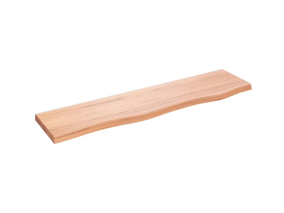 Étagère murale marron clair 80x20x2 cm bois chêne massif traité OFR87977 BonneVie Meuble