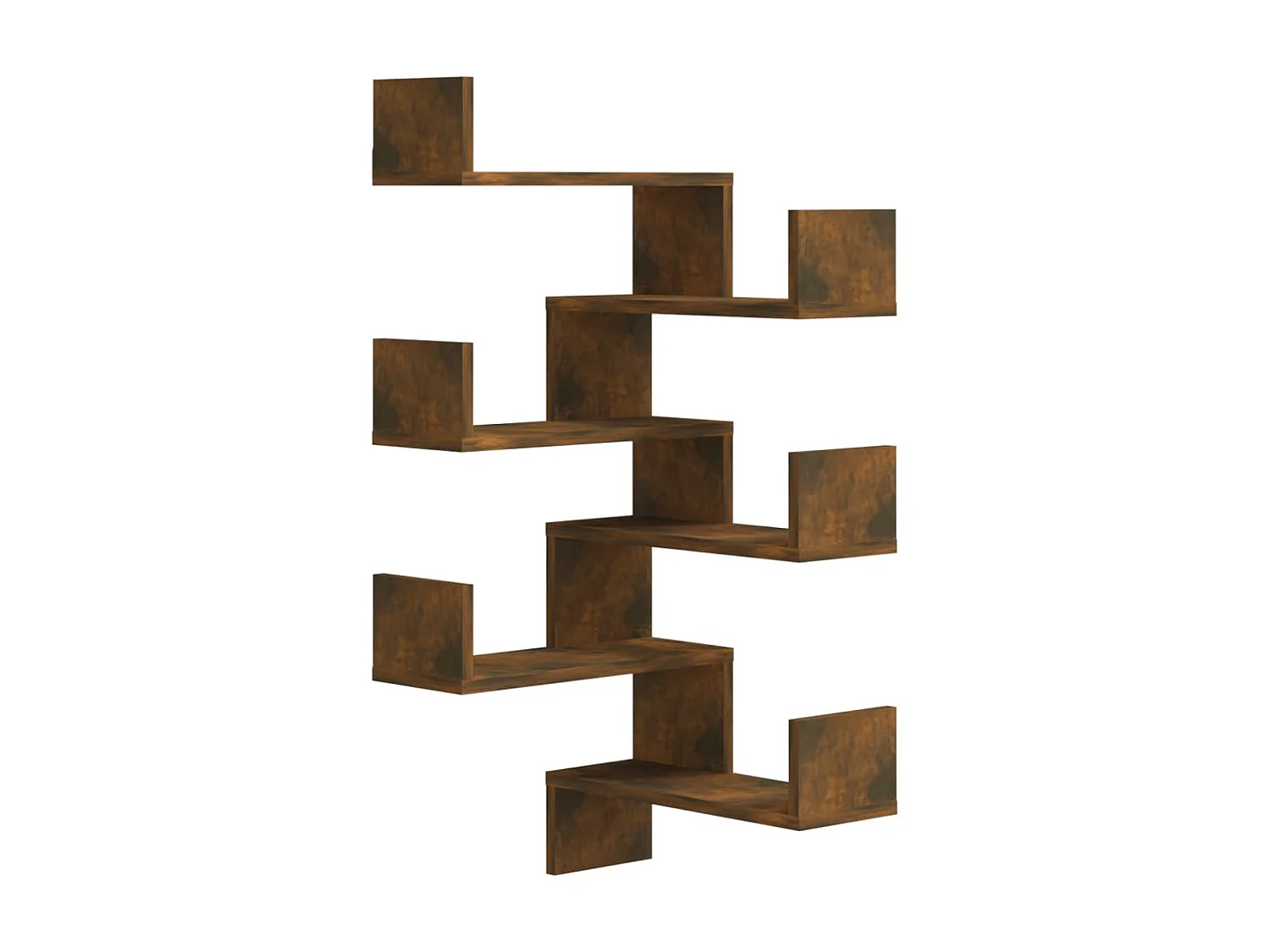 Étagères d'angle murales 2 pcs Chêne fumé 40x40x50 cm Bois OFR35879 BonneVie Meuble