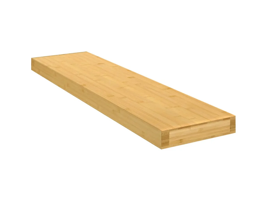 Étagère murale 80x20x4 cm bambou OFR70435 BonneVie Meuble
