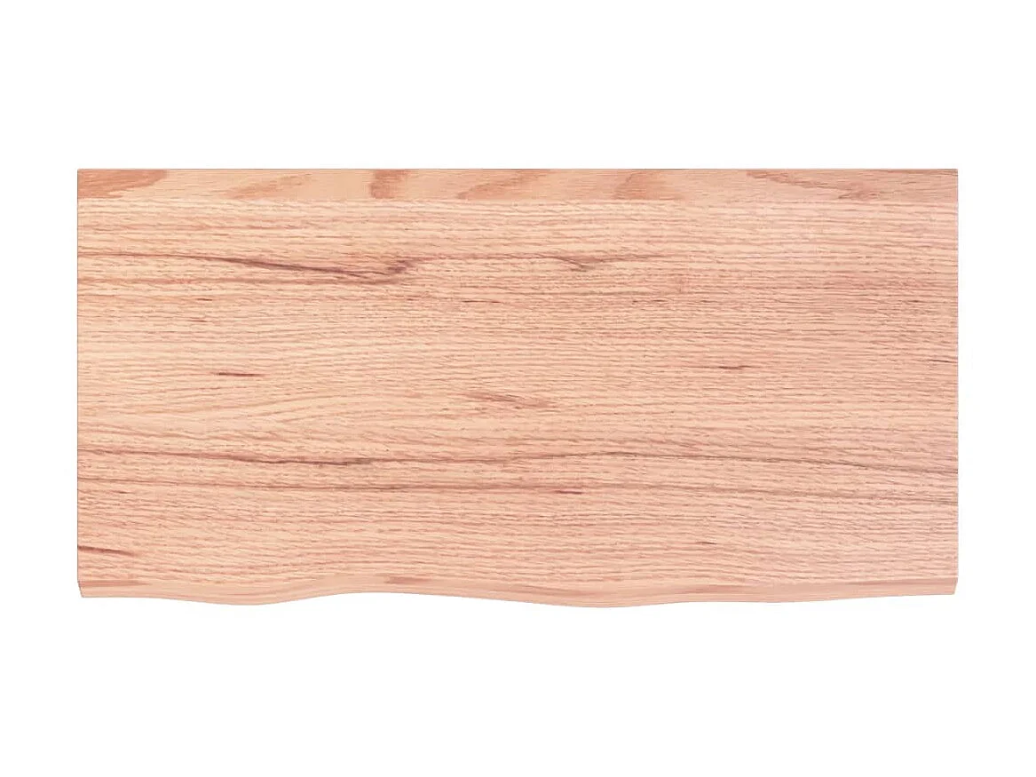 Étagère murale marron clair bois chêne massif traité OFR95623 BonneVie Meuble