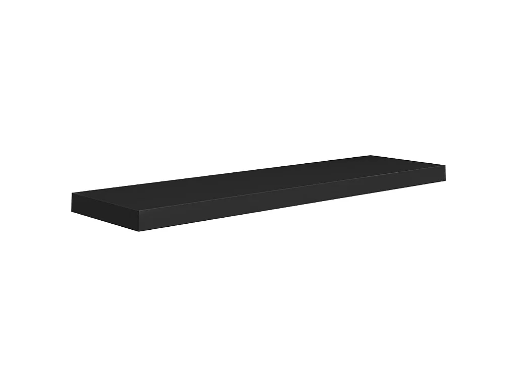 Prateleiras parede suspensas 4 pcs 90x23,5x3,8cm MDF preto PT837964