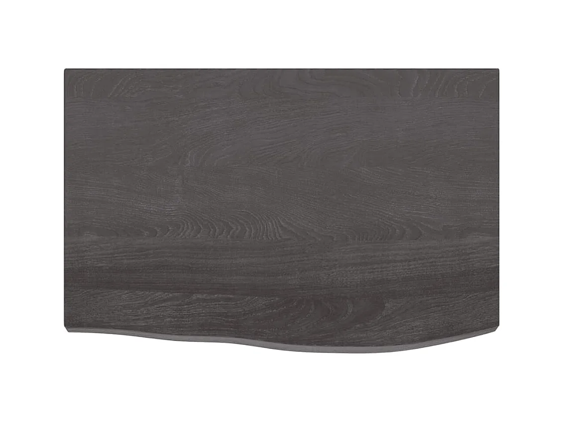 Étagère murale marron foncé bois chêne massif traité OFR27268 BonneVie Meuble