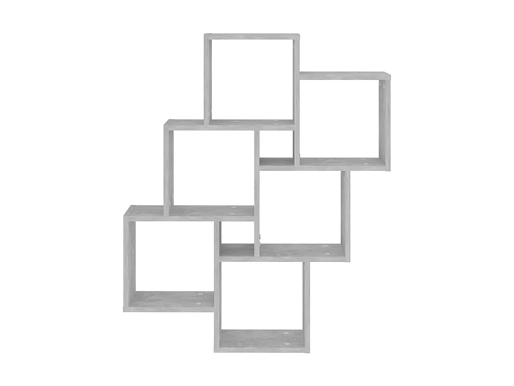 Mensola Parete Cubo Grigio Cemento 78x15x93cm Legno Multistrato CFW50882