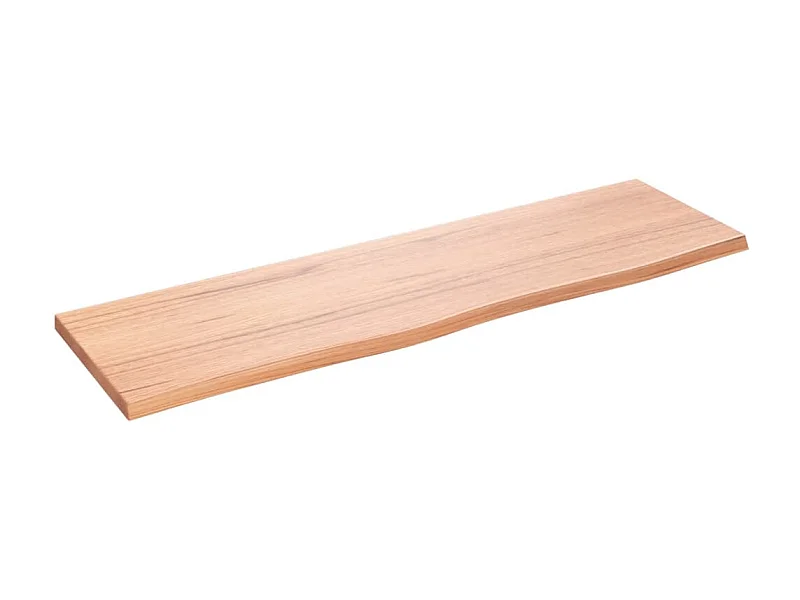 Étagère murale marron clair 100x30x2cm bois chêne massif traité OFR25621 BonneVie Meuble