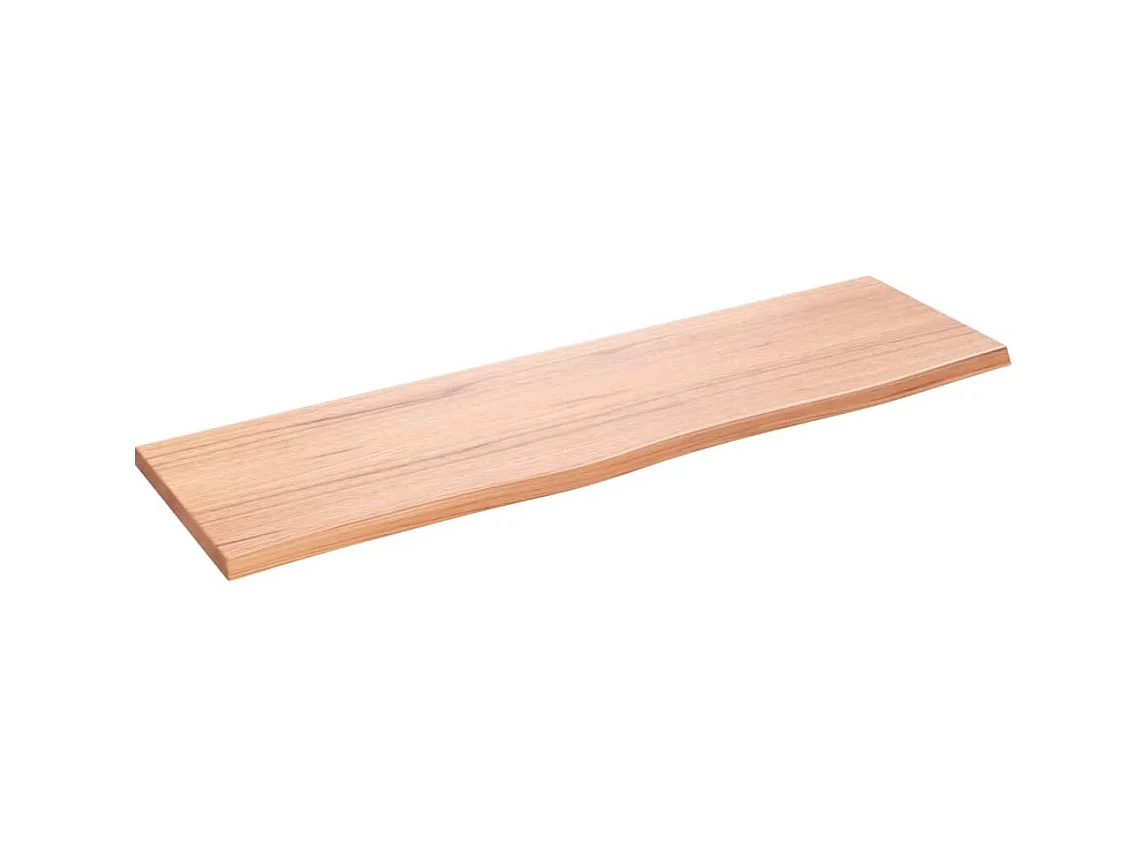 Étagère murale marron clair 100x30x2cm bois chêne massif traité OFR25621 BonneVie Meuble