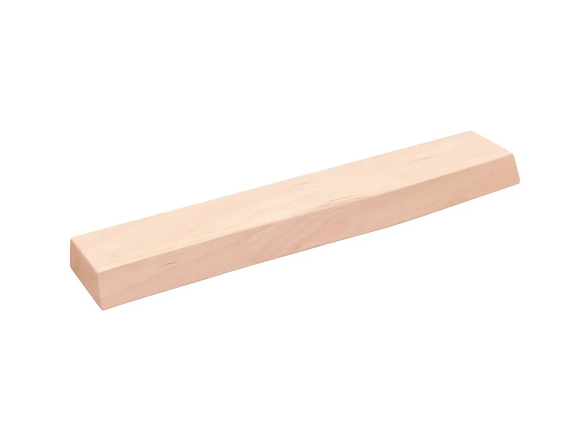 Étagère murale 60x10x4 cm bois de chêne massif non traité OFR21101 BonneVie Meuble