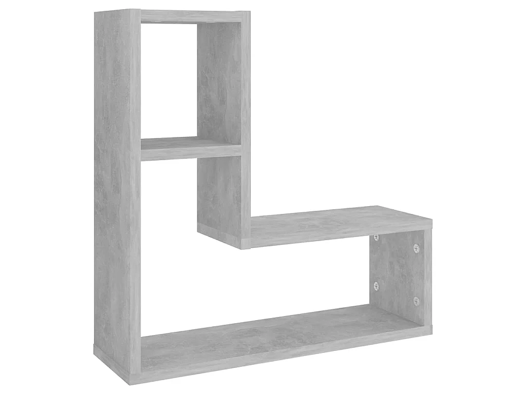 Étagères murales 2 pcs Gris béton 50x15x50 cm Aggloméré OFR62601 BonneVie Meuble