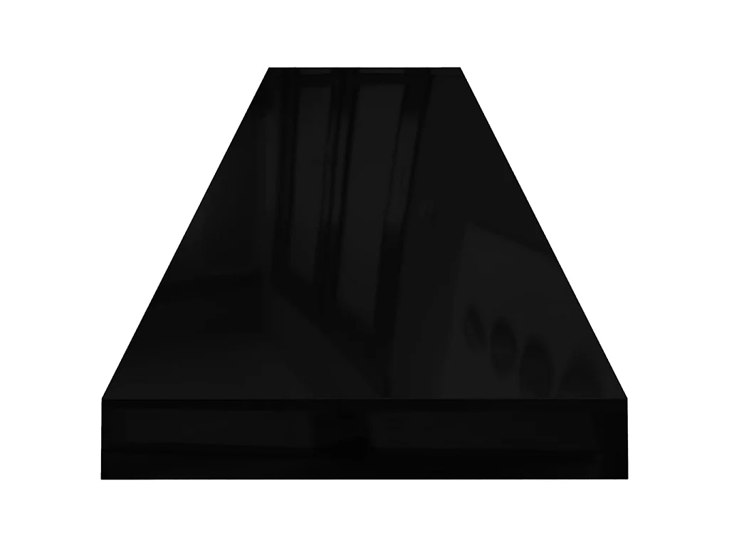 Étagère murale murale Noir brillant 120x23,5x3,8 cm MDF OFR59318 BonneVie Meuble
