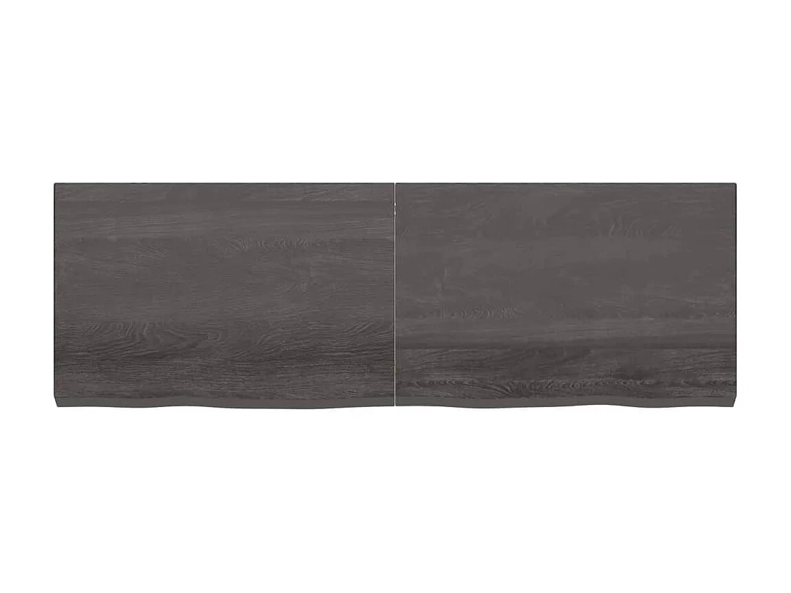 Étagère murale marron foncé bois chêne massif traité OFR82399 BonneVie Meuble