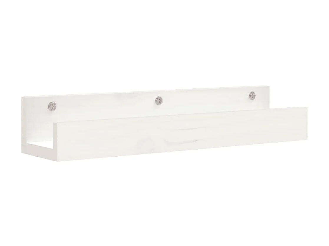 Étagères murales 2 pcs Blanc 50x12x9 cm Bois de pin massif OFR78846 BonneVie Meuble