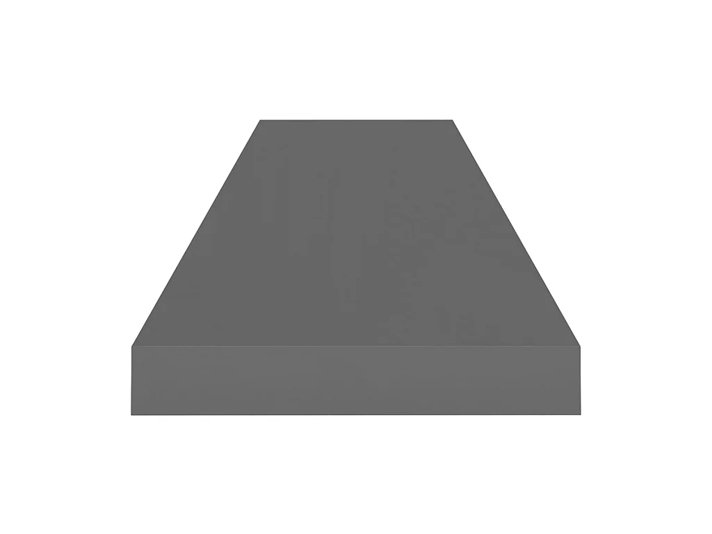 Wandschap zwevend 90x23,5x3,8 cm MDF hoogglans grijs NL609010