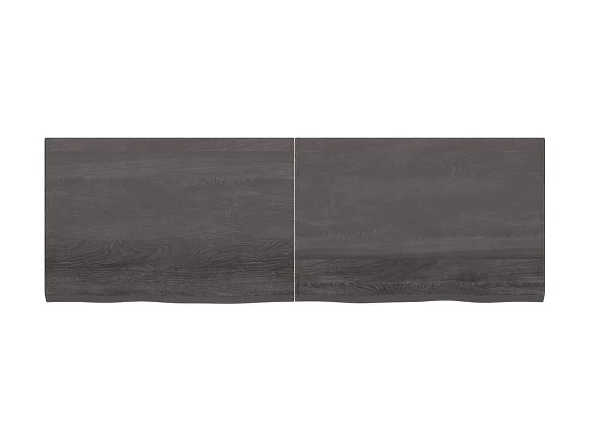 Étagère murale marron foncé bois chêne massif traité OFR37039 BonneVie Meuble