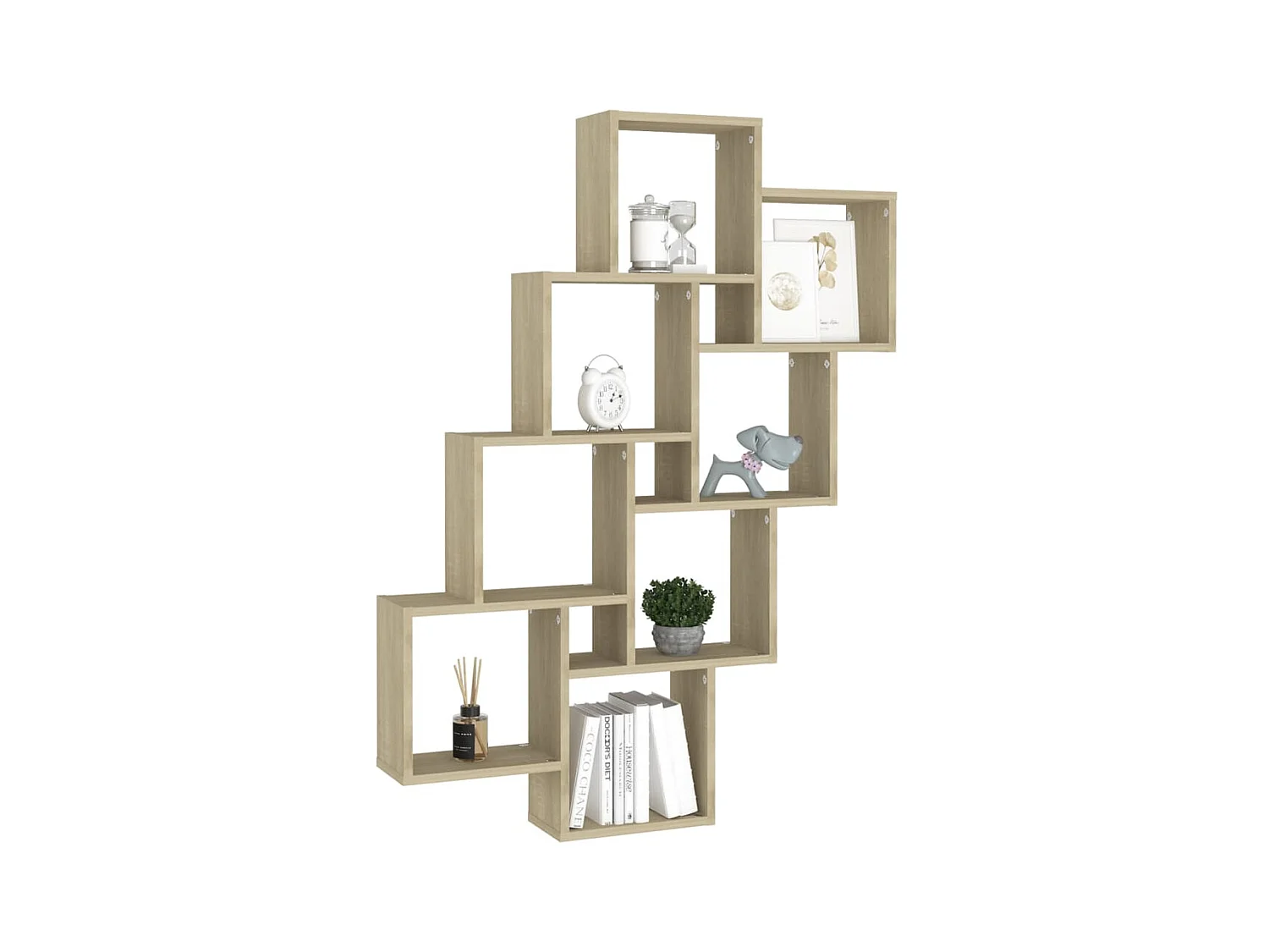 Estante de parede cúbica 90x15x119 cm contrapl. carvalho sonoma PT718867