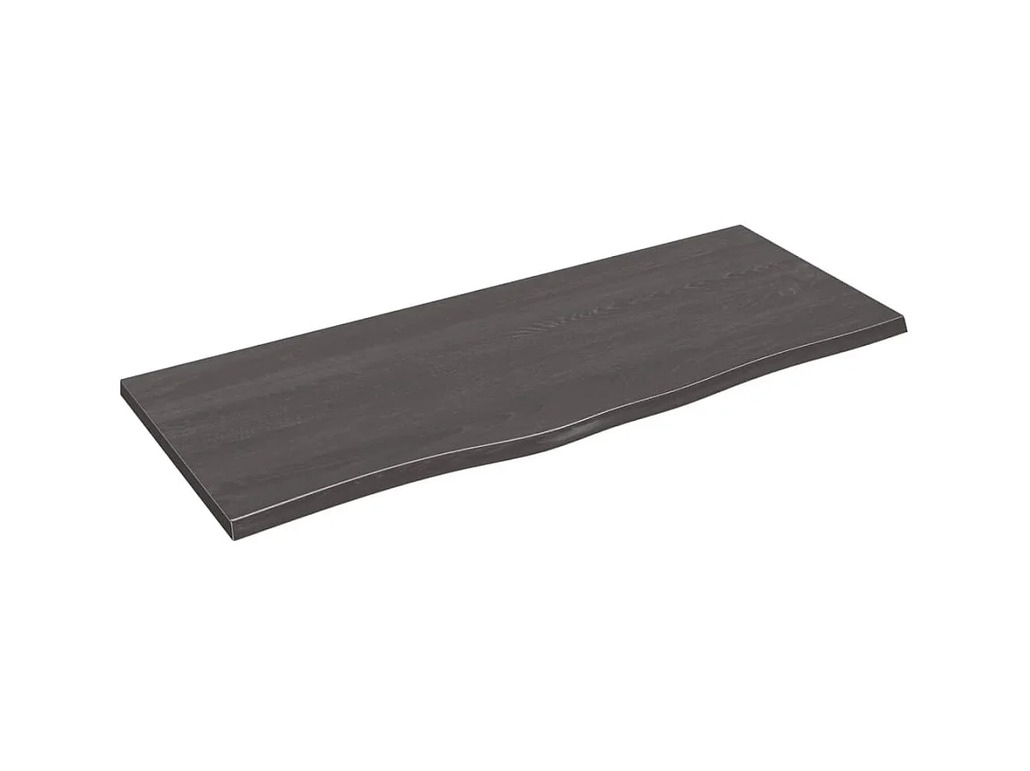 Étagère murale marron foncé 100x40x2cm bois chêne massif traité OFR77627 BonneVie Meuble