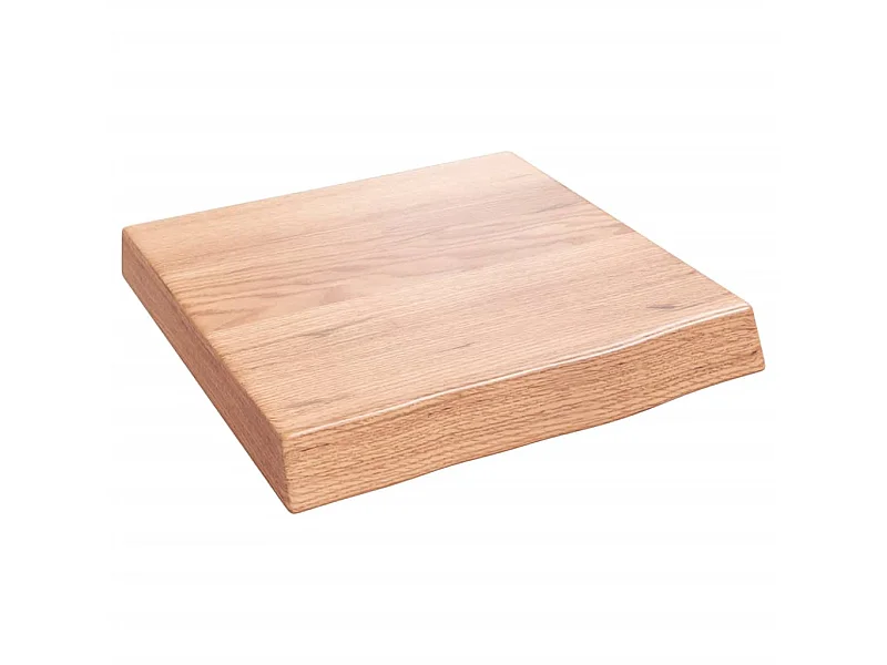 Étagère murale marron clair bois chêne massif traité OFR73513 BonneVie Meuble