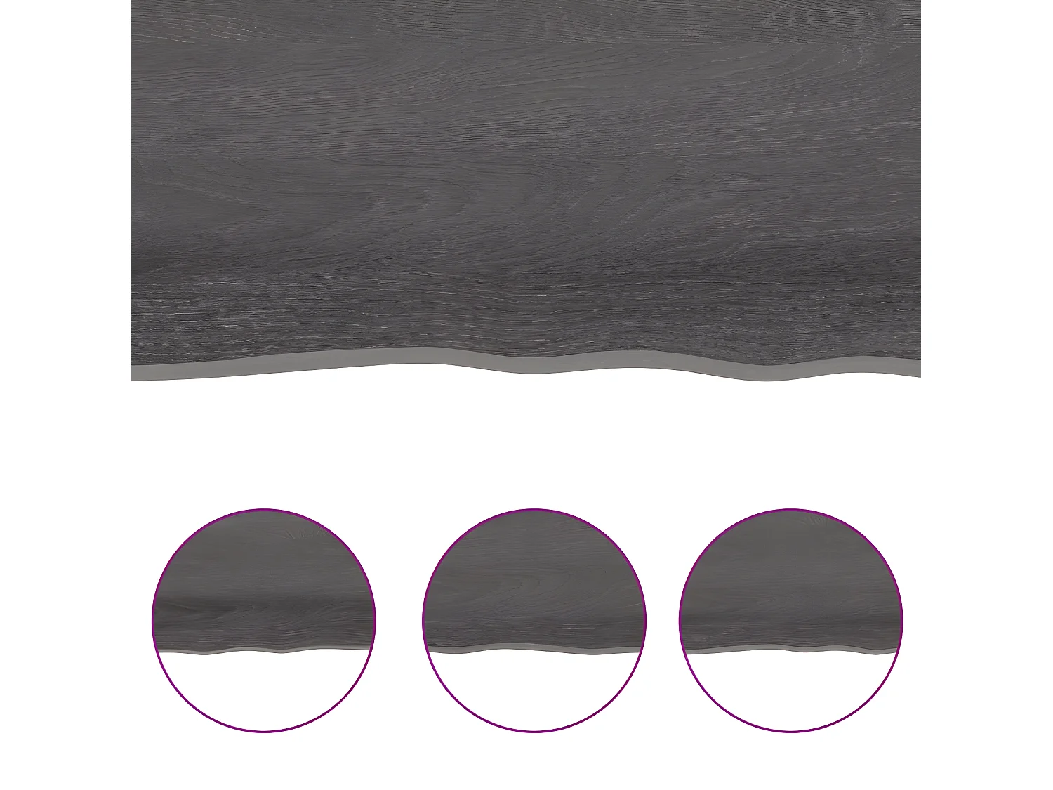 Étagère murale marron foncé 100x20x6cm bois chêne massif traité OFR17131 BonneVie Meuble