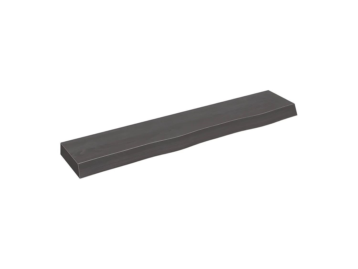 Étagère murale marron foncé 100x20x6cm bois chêne massif traité OFR17131 BonneVie Meuble