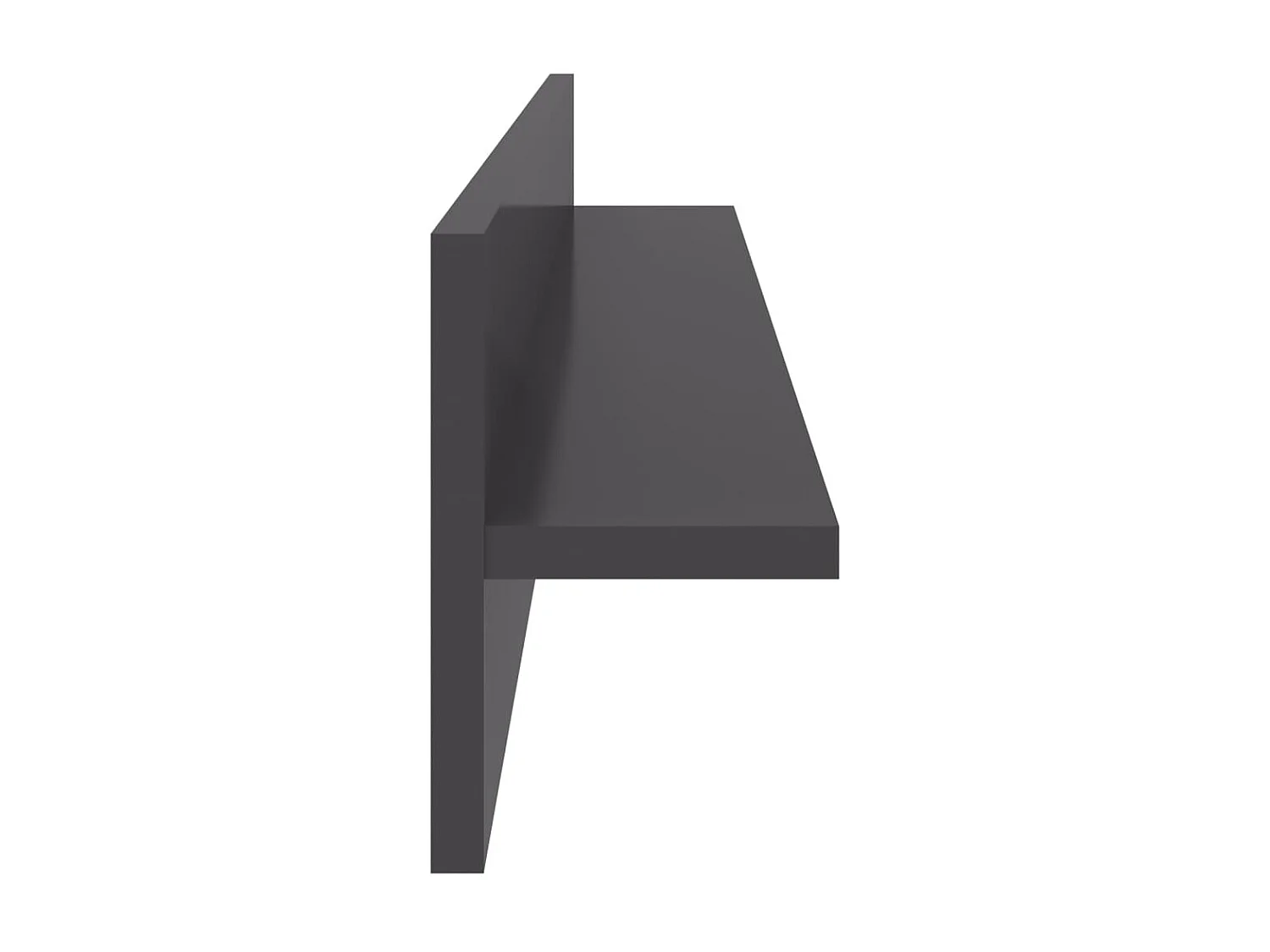 Étagères murales 4 pcs Gris brillant 80x11,5x18 cm Aggloméré OFR34368 BonneVie Meuble