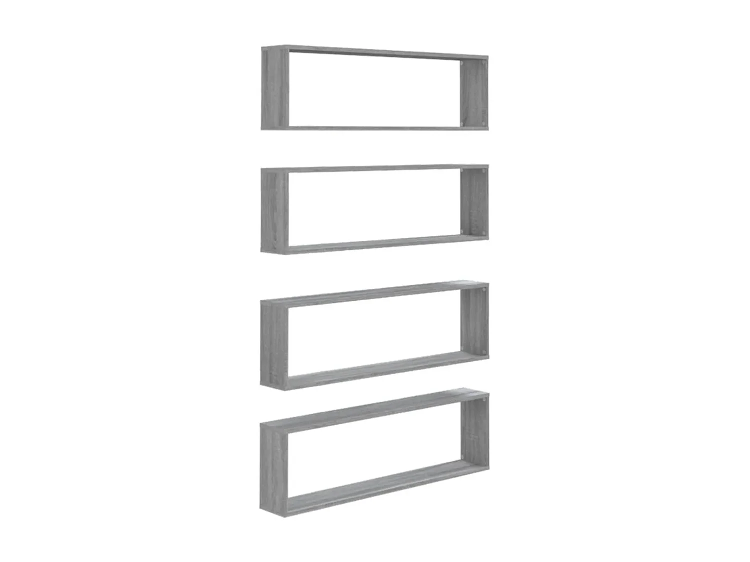 Étagères murales cube 4 pcs Sonoma gris 100x15x30 cm Bois OFR64788 BonneVie Meuble