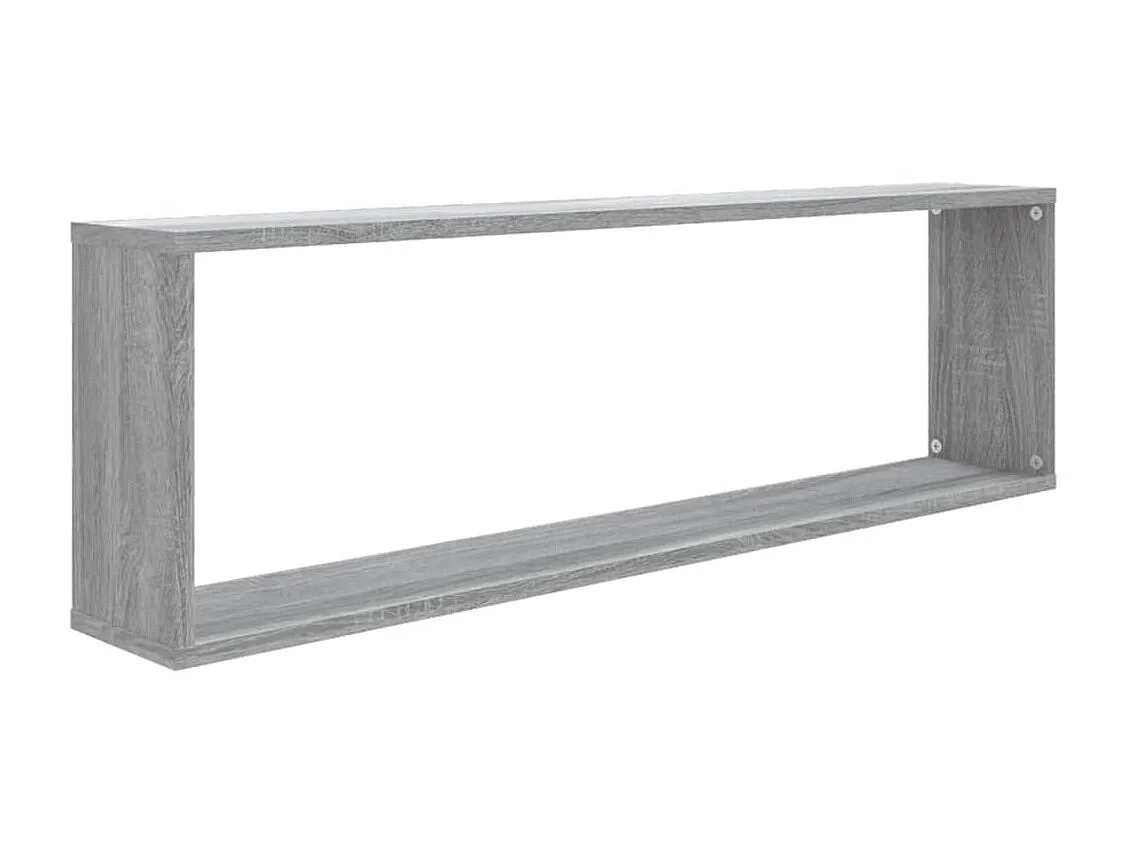 Étagères murales cube 4 pcs Sonoma gris 100x15x30 cm Bois OFR64788 BonneVie Meuble