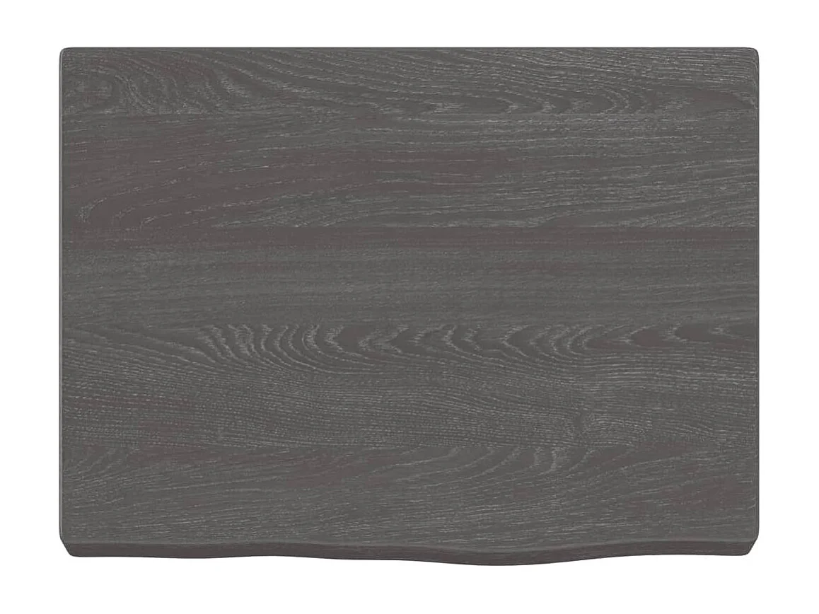 Étagère murale marron foncé bois chêne massif traité OFR52877 BonneVie Meuble